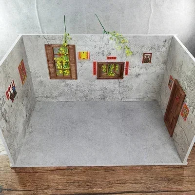 Dollhouse Mini Kitchen Furniture Toys Full Set Models for Doll House Kitchen Furniture Decorative Accessories