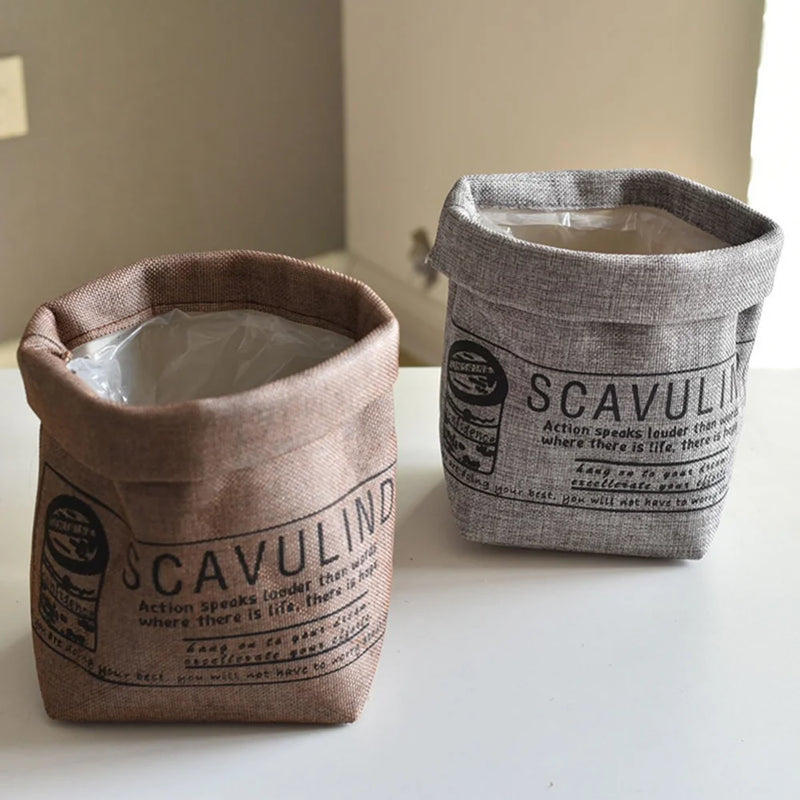 Fabric Flower Pots Cover Storage Bag Storage Box Can Wash Flower Device Creative Desktop Plant Bag Home Decoration Accessories