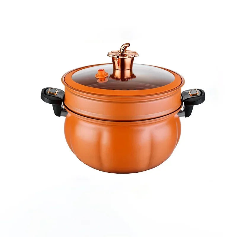 Slow Stewed Soup Pot，Pumpkin，Multifunctional Non Stick Pot for Gas Stove,Micro Pressure Pot, New Home Type Soup Pot, Universal