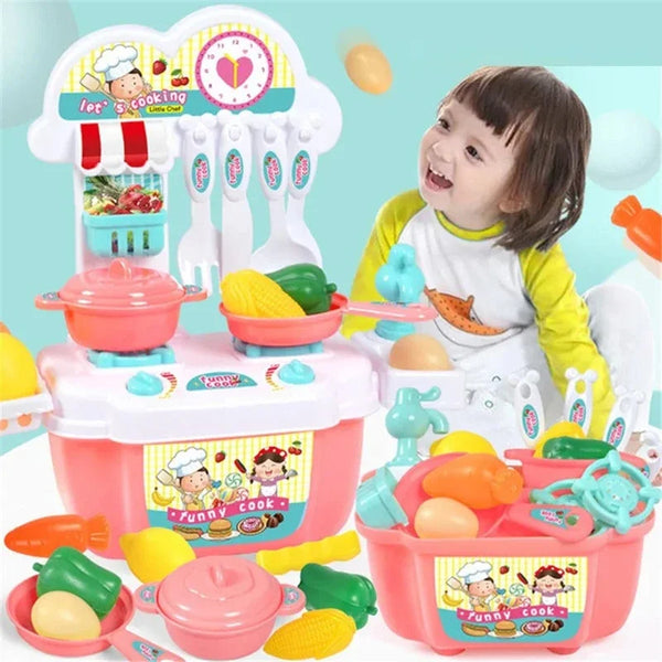 22Pcs Plastic Mini Kids Cooking Toys Set with Play Pots and Pans Cookware Utensils Kids Kitchen Pretend Play Toys for Kids