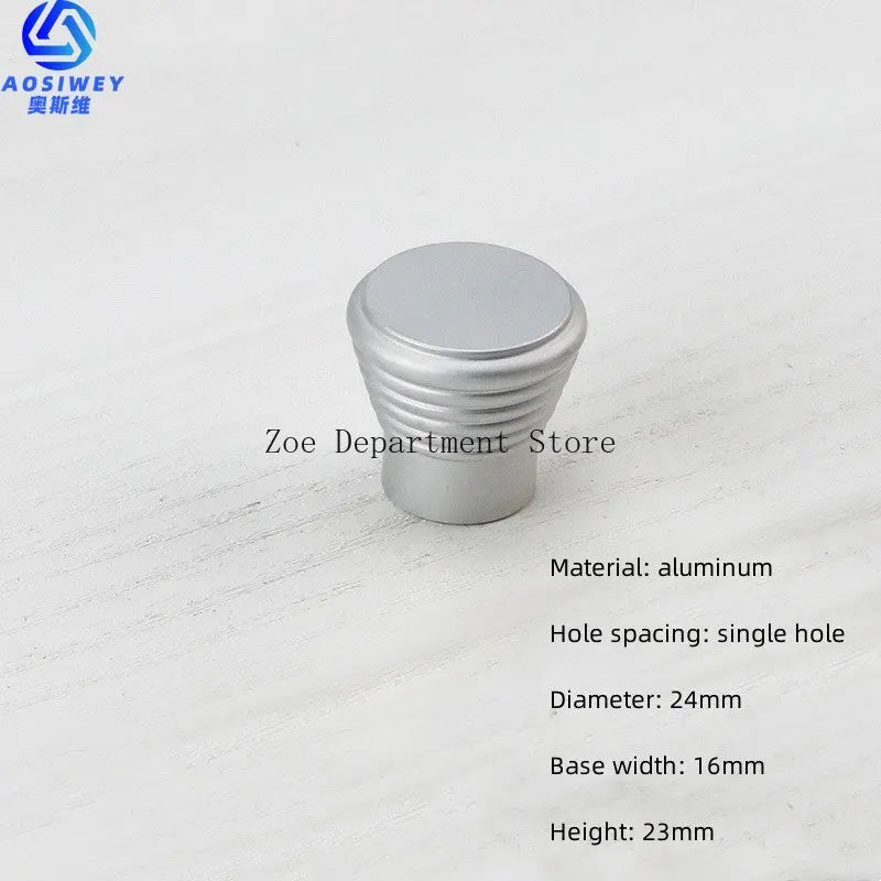 Space Aluminum Single Hole Handle Modern Wardrobe Drawer Round Knob Silver/black/gold Kitchen Cabinet Furniture Small Handle