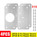 10/2Pcs Cabinet Hinge Repair Plate Kit Stainless Steel Door Hinge Mounting Plate With Holes For Home Kitchen Cupboard Furniture