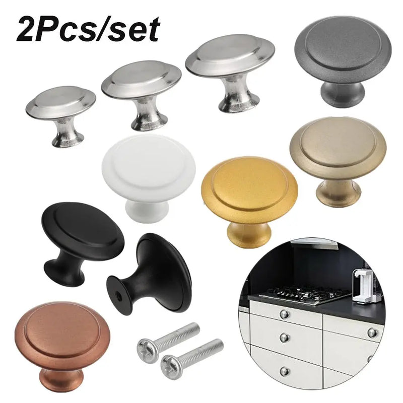2pcs/lot Kitchen Cupboard Round Shape Furniture Fitting Cabinet Cabinet Pulls Wardrobe Pulls Drawer Knob Door Handle