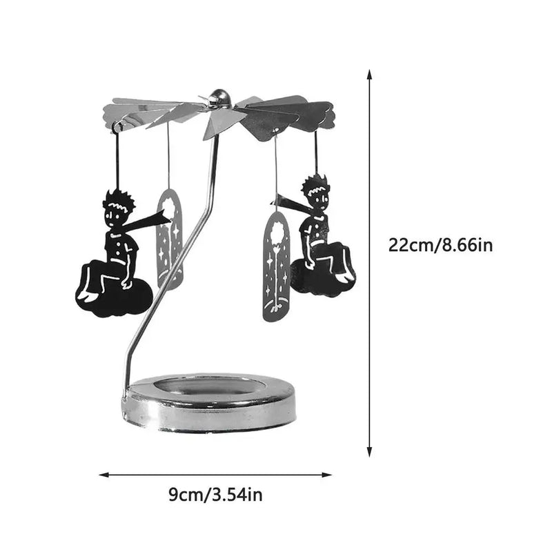 Spinning Candle Holder Thermal Rotating Candlestick Restaurant Wedding Christmas Valentine's Day Thanksgiving Table Decoration