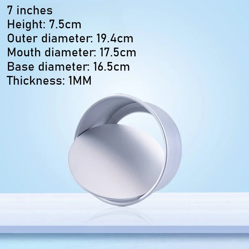 2-9 Inches Round Cake Mold with Removable Bottom DIY Aluminum Alloy Baking Cheesecake Pan Mould Fondant Dessert Decoration Tools