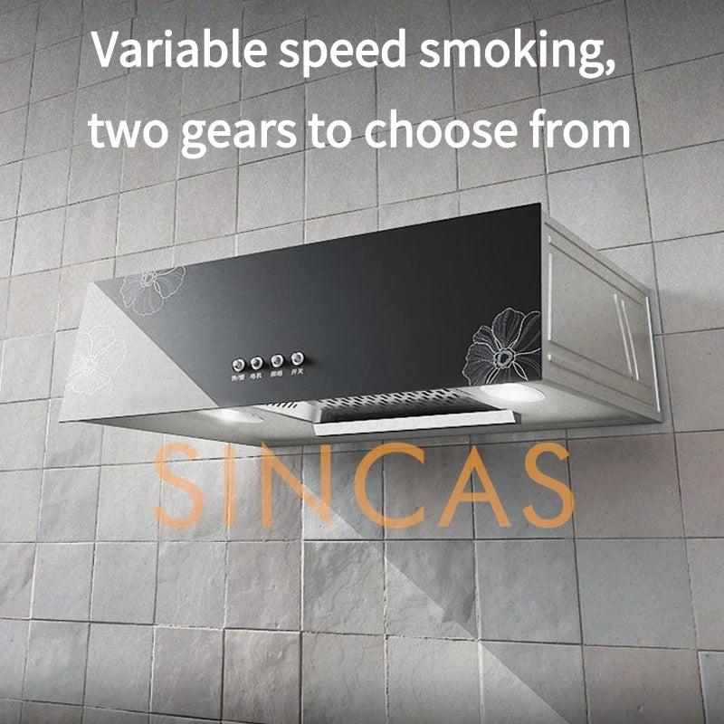 Kitchen Ventilator Suction Range Hood Strong Suction Force Small Stove Cooker Hood Ceiling Mounted Smart Cleaning Exhaust Hood