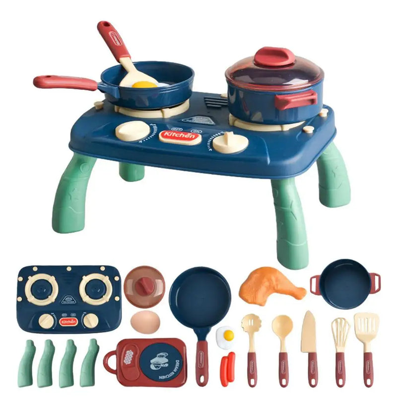 Realistic Pretend Play Cooking Toy For Kids Chef Playset With Mini Cookware Dollhouse Kitchen Accessories For Toddles Girls Boys