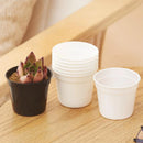 10pcs Mini Plastic Round Flower Pot Nursery Home Office Decor Green Artificial Refinement Garden Tools 2 Colors