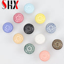 Colorful Floral Ceramic Handle Cabinet Door Solid Wood Furniture Wardrobe Handle Single-hole Drawer Hardware