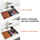 304 stainless steel undermount or Above Mount kitchen sink Washing Basin with Multifunctional waterfall kitchen faucet