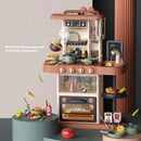 93cm Children's Kitchen Kids Toys, Kids Kitchen Cooking Set Gift Box for Girls, Luxury Version Tableware Set, 88 Accessories