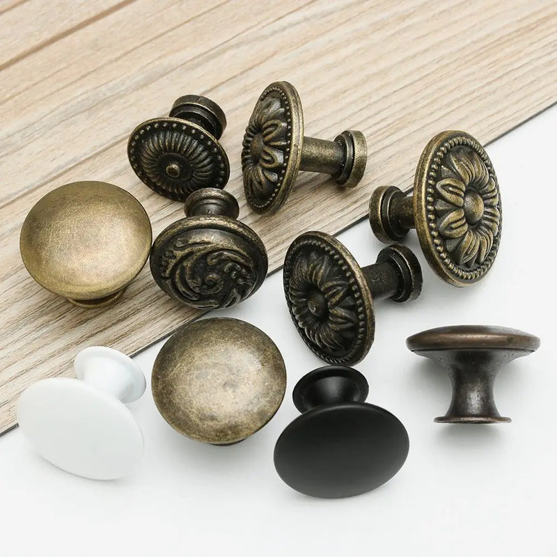 2Pcs Round Shape Wardrobe Pulls Drawer Knob Cabinet Pulls Kitchen Cupboard Door Handle Practical Furniture Fittings Hardware