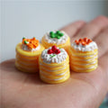 1/6 Scale Assorted Miniature Dollhouse Cake Mini Food for Doll Pretend Play Kitchen Toy Accessories