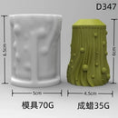 Wave cylindrical candle silicone mold with irregular geometric shape twisted stripes cylindrical candle mold resin gypsum mold