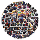 50pcs Handsome Monster Truck Series Graffiti Stickers Suitable for Helmets Desktop Wall Decoration DIY Sticker Pack Wholesale