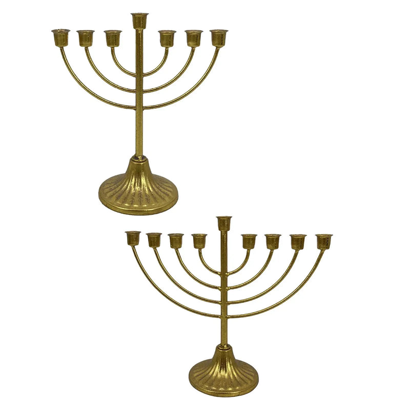 Candlestick Jewish Holder Hanukkah Decoration Menorah for Desk Living Room