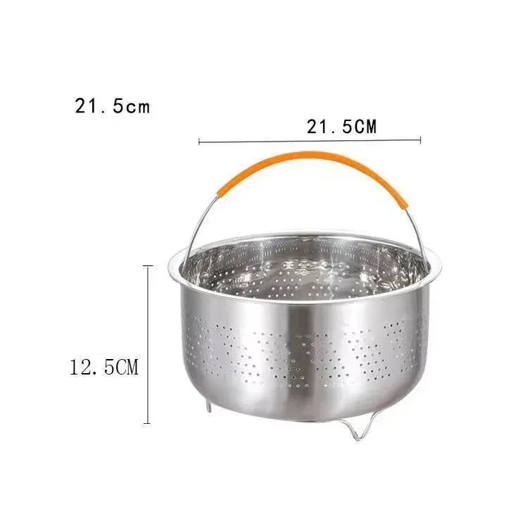 Steamer Insert Steamer Pot 304 Stainless Steel Basket Rice Steamer Pressure Cooker With Steaming Foot Easy To Pick Up