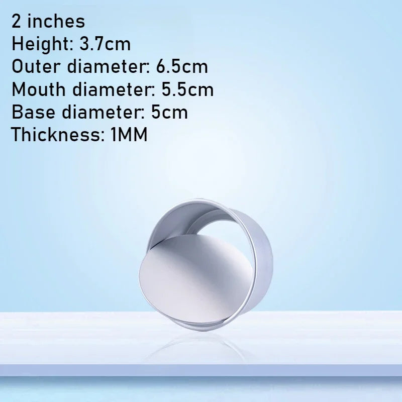 2-9 Inches Round Cake Mold with Removable Bottom DIY Aluminum Alloy Baking Cheesecake Pan Mould Fondant Dessert Decoration Tools