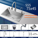 Stainless Steel Chinese Kitchen Sinks for Kitchen Sink Thickened Brushed Process Simple and Creative Kitchen Sink for Restaurant