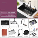 Nordic Metal Kitchen Sinks for Bar Counter Smart Digital Display with Cup Washer Sinks Light Luxury Design Sink for Dining Room