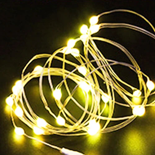 1M 2M 3M 5M LED Copper Wire String Lights Fairy Light Outdoor Garland Wedding Light for Home Christmas Garden Holiday Decoration