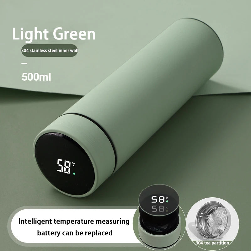 Smart Digital Water Bottle Keeps Cold And Heat Thermal Bottle Stainless Steel Thermos For Baby Children Kids Terms