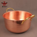 Handmade thickened pure copper soup rice stew pot saucepan big metal stewpan gas induction cooker pan