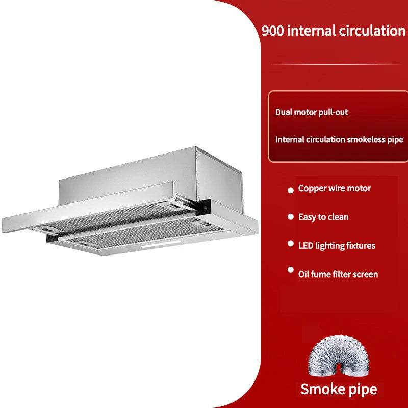 Range Hood For Kitchen Rental RoomTop Suction Kitchen Drainage Kitchen Ventilator Large Suction Exhaust Hood Pull  Easy to Clean