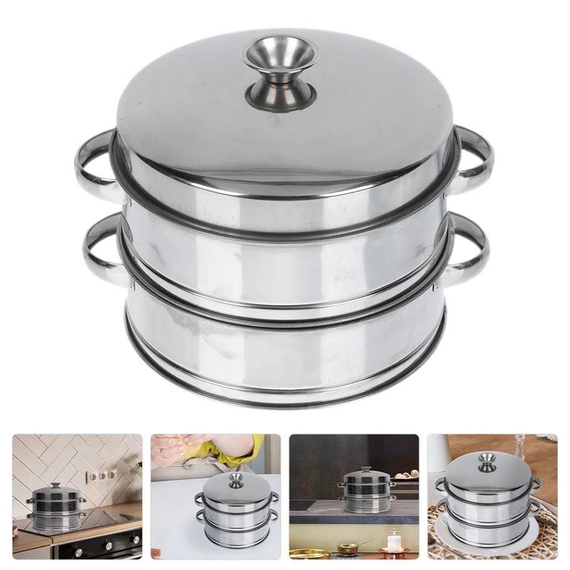 Dumpling Steamer Cooker Cooking Pot Stainless Manshipping Steel for Dim Sum Basket Fish Cookware Golden Rabbit Enamelware Food