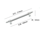 Modern Light Luxury European Wardrobe Cabinet Door Handle Drawer Shoe Cabinet Furniture Hardware Circular Tube Handle