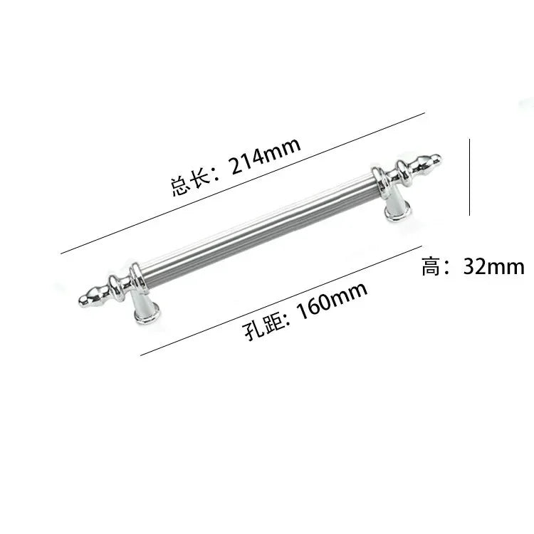 Modern Light Luxury European Wardrobe Cabinet Door Handle Drawer Shoe Cabinet Furniture Hardware Circular Tube Handle