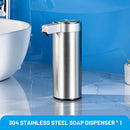 Automatic Liquid Soap Dispensers 304 Stainless Touchless Induction Sensor Steel Kitchen Metal Lotion Bottle Bathroom Accessories