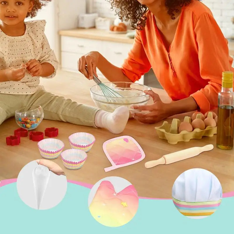 Children Cooking Set Kids Cooking and Baking Set Pretend Kitchen Tools for Toddler 3 Kids Cooking Sets Toddler Toys Kitchen Set
