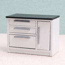 1:12 Miniature Houses Furniture Kitchen Cabinet Sink Stove Cupboard Decor