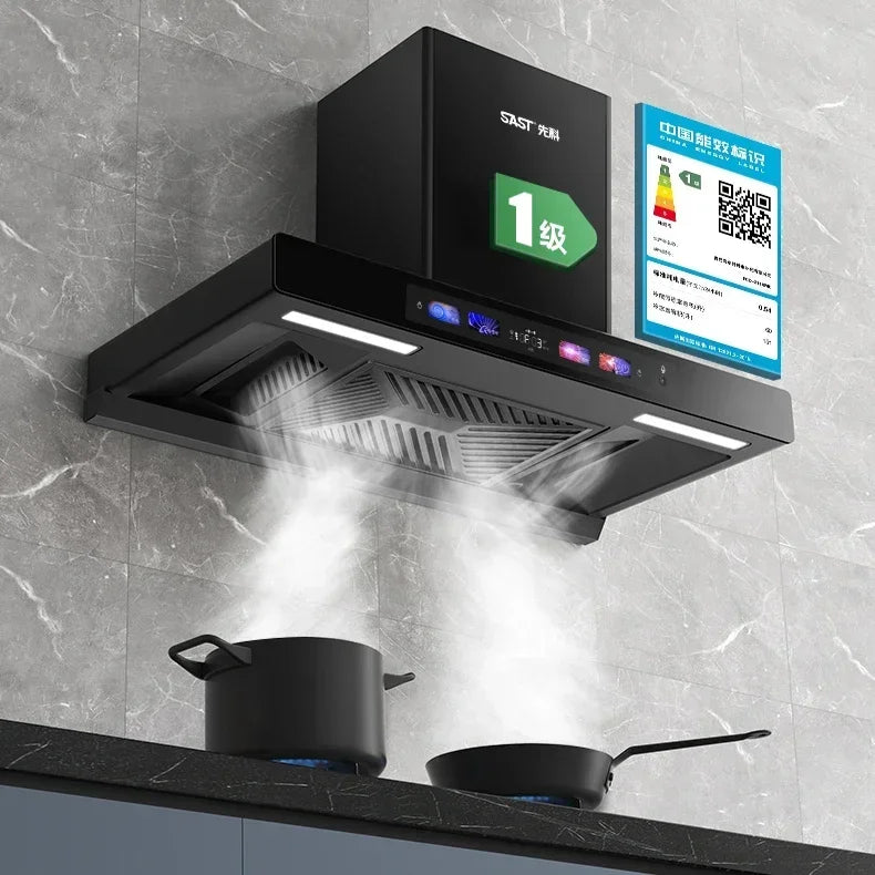 Top Suction Range Hood: Household. Kitchen. Large Suction. T-Type. Automatic Cleaning. European Style.