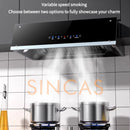 Strong Suction Force Kitchen Suction Hoods Home Kitchen 150-200W Top Suction Exhaust Cooker Major Appliance Home Tempered Glass