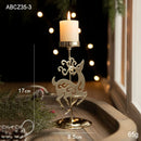 Christmas Golden Wrought Iron Candlestick Star Elk Christmas Tree Candle Holder Merry Christmas New Year Table Decoration
