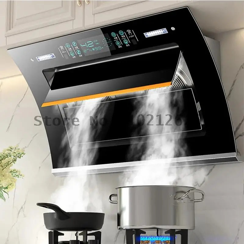 Household Multi-function Kitchen Range Hood Large Suction Double Motor Side Suction Small Rental Range Hood