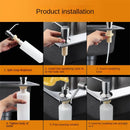 350ml Kitchen Dish Soap Dispenser Sink Soap Pump Dispenser Stainless Steel Built-in Detergent Dishwashing Liquid Container