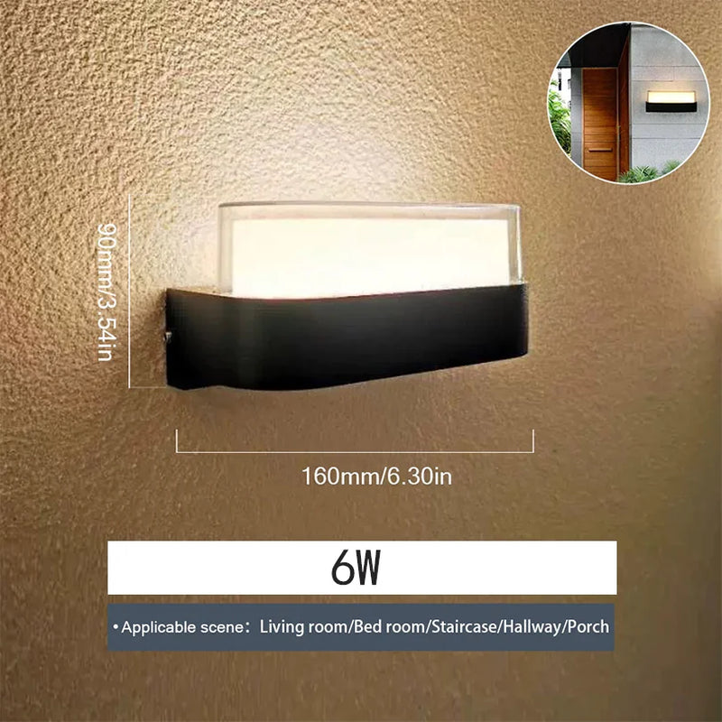 Outdoor Wall Light Courtyard Home Decoration Garden Exterior Motion Sensor LED Lighting Wall =Interior Facade Lamps Wall