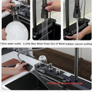 304 Stainless Steel Kitchen Waterfall Sink Digital Display Large Single Sink Dish Basin Sink With Multifunction Touch Waterfall