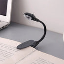 USB Mini LED Book Night 3 Light Color Adjustable Brightness Clip-On Study Reading Lamp Rechargeable for Travel Bedroom Reading