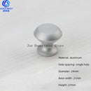 Space Aluminum Single Hole Handle Modern Wardrobe Drawer Round Knob Silver/black/gold Kitchen Cabinet Furniture Small Handle