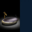 Chinese Ceramic Art Bathroom Washbasins Home Bathroom Sinks Creative Overhead Sink Household Kitchen Hand-made Washing Sinks Y