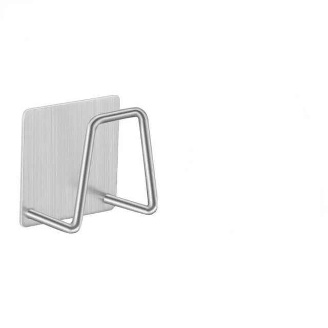 Stainless Steel Sink Tray Drainer Rack Kitchen Sink Sponge Holders Self Adhesive Hook Storage Holder Kitchen Wire Rag Organizer