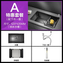 Kitchen Sinks Single Slot Black Kitchen Nano Sink 304 Stainless Steel Sink Under Counter Basin Home Kitchen s Accessories