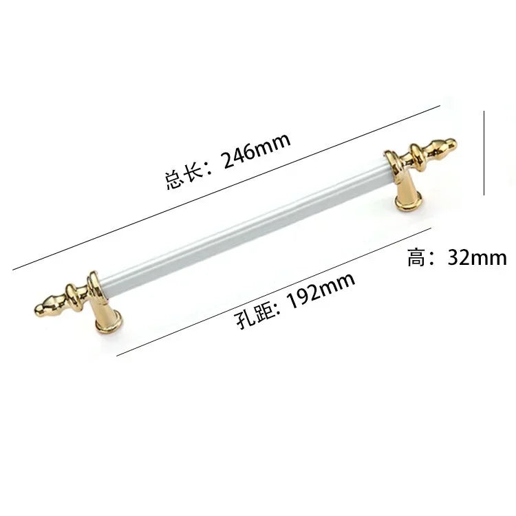 Modern Light Luxury European Wardrobe Cabinet Door Handle Drawer Shoe Cabinet Furniture Hardware Circular Tube Handle