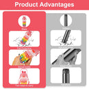 Children's Creative Cartoon Thermos Cup – Portable, Anti-Fall, with Straw – Cute and Educational Design - 430ml 14.5oz