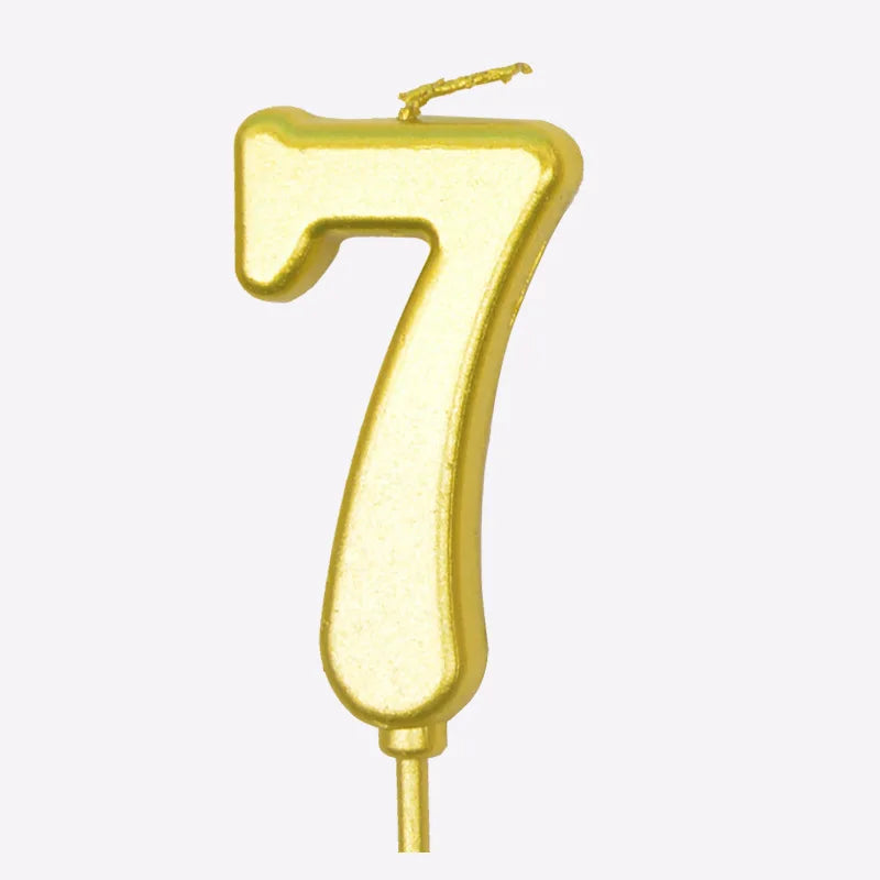New Gold Digital Candle Birthday Number Cake Candle Drop Ship 0 1 2 3 4 5 6 7 8 9 Cake Girls Boys Baby Party Supplies Decoration