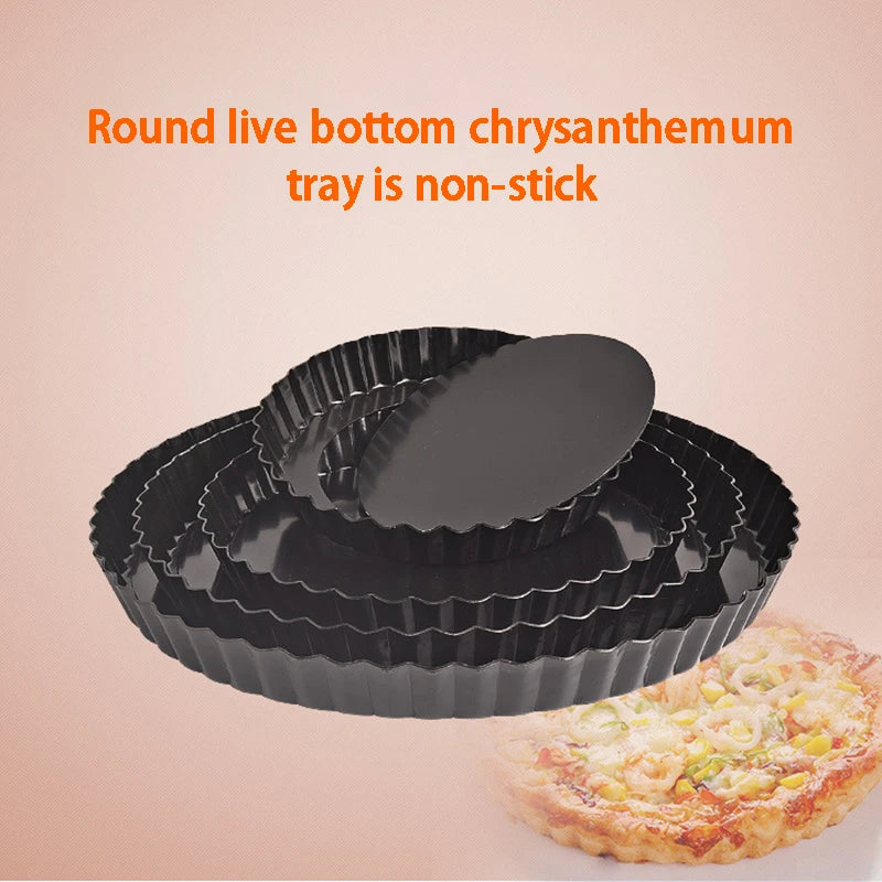 8/10/12cm Mini Round Pie Muffin Cupcake Pans Non-Stick Tart Quiche Flan Pan Pie Pizza Cake Mold Removable Loose Bottom Bakeware
